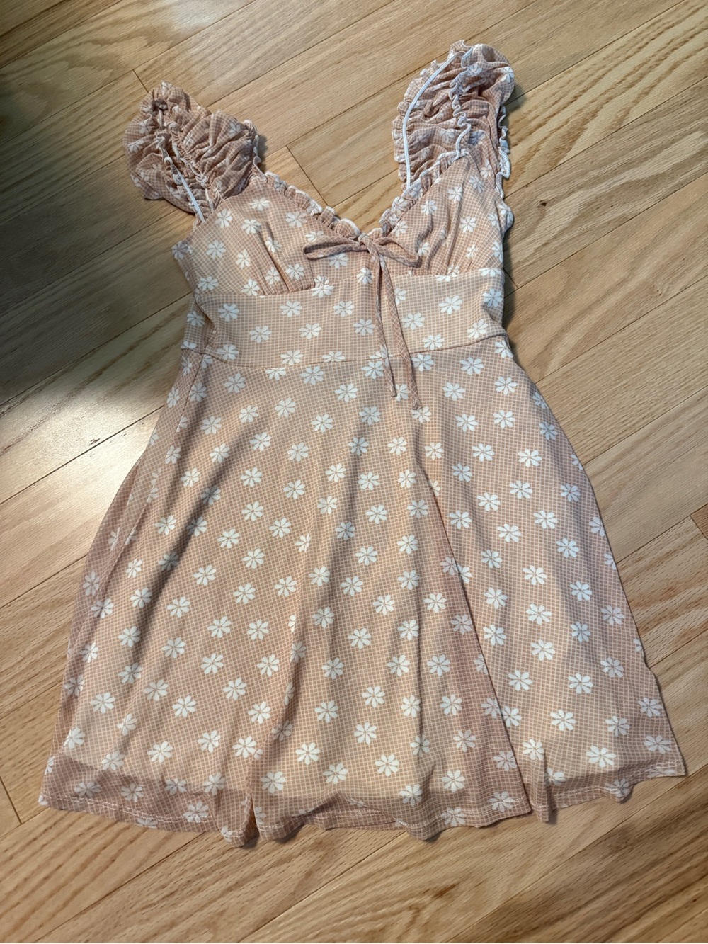 Urban Outfitters Peach Floral Mini Dress